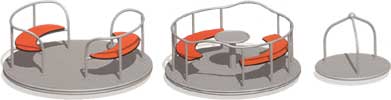 Karussell f&uuml;r Kinderspielpl&auml;tze
