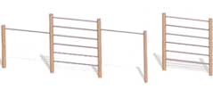 Sprossenwand, Sprossenwand mit Stufenreck
